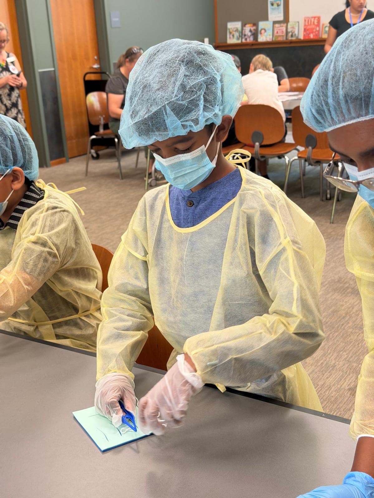 Student completing a hands-on activity